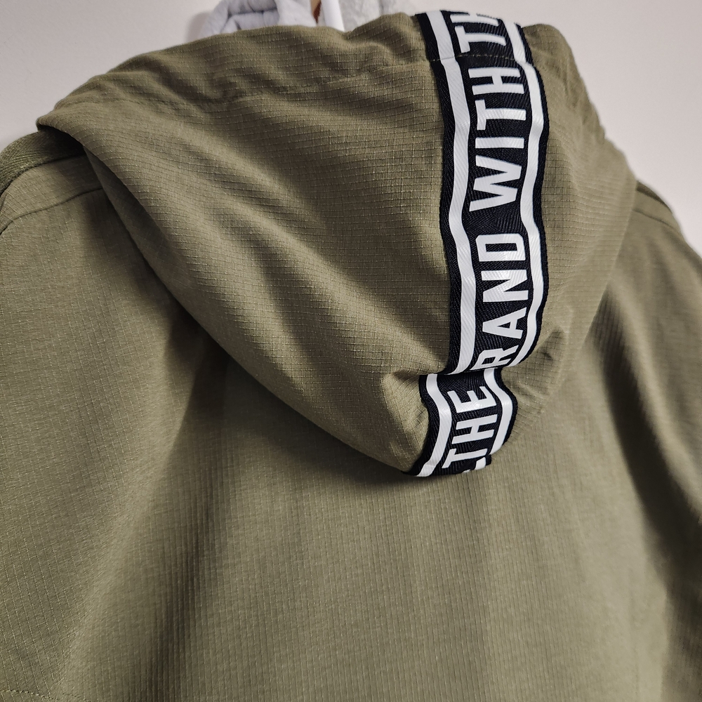 Adidas Men's Green Hooded Windbreaker, Pullover, Jacket, Army Green, Medium, Exc - Picture 6 of 12